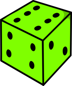 252x299 Green Dice Clip Art