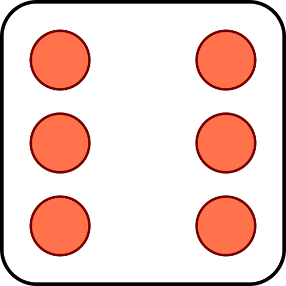 557x557 8 Dots Dice Clipart