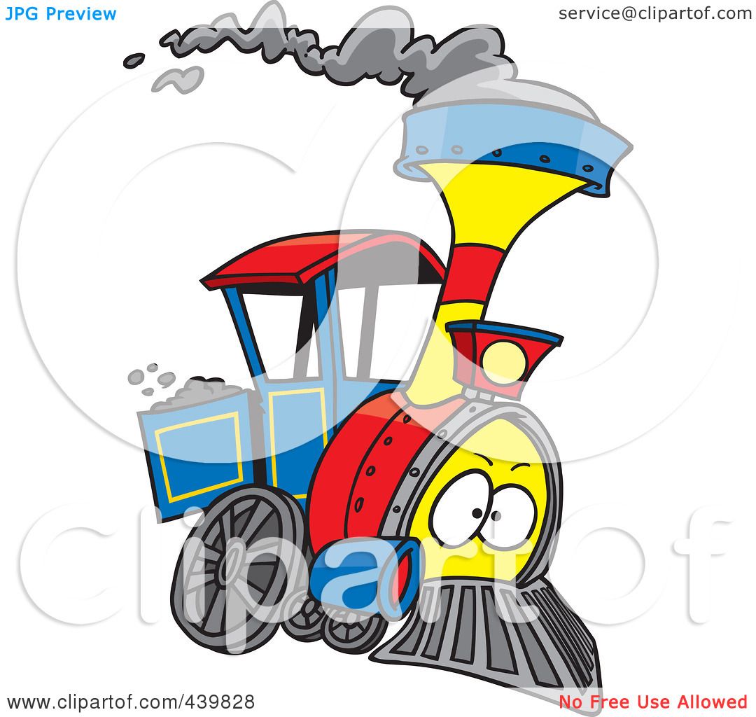 1080x1024 Royalty Free (Rf) Clip Art Illustration Of A Cartoon Steam Engine