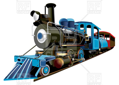 400x286 Retro Locomotive Of Middle 19 Ages With Train Coach Royalty Free