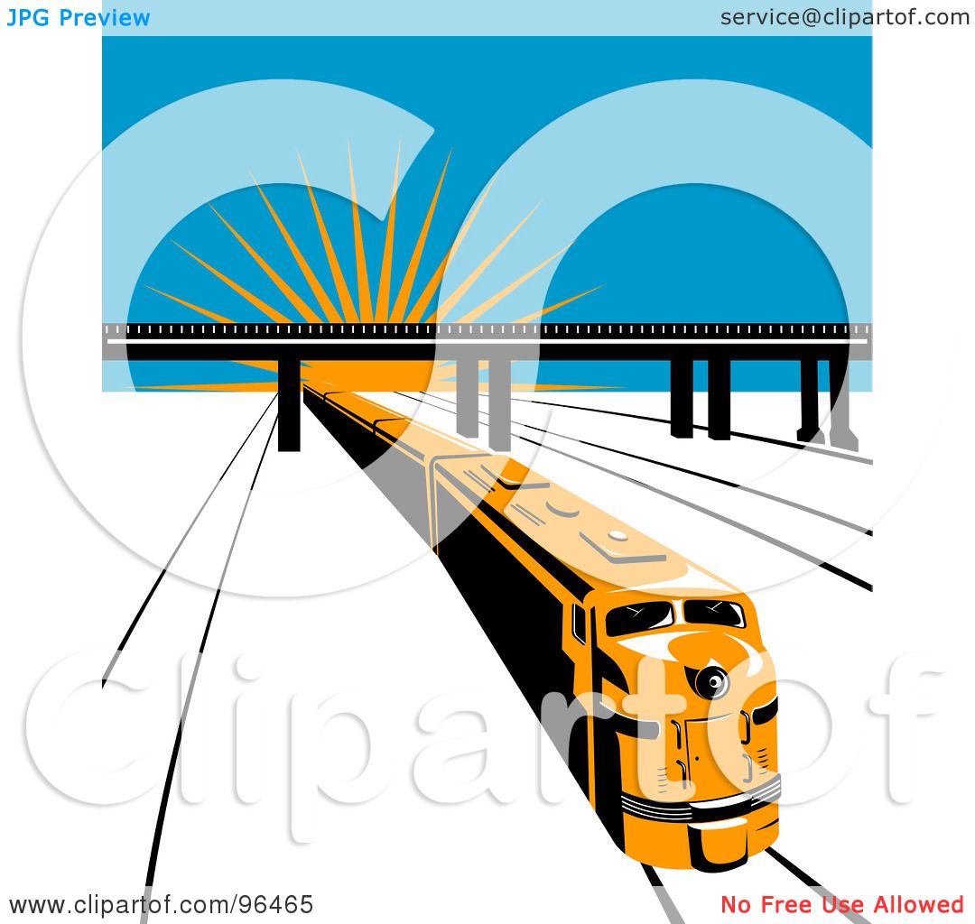 1080x1024 Royalty Free (Rf) Clipart Illustration Of A Yellow Diesel Train