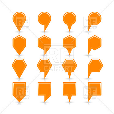 400x400 Map Markers Of Different Shapes Royalty Free Vector Clip Art Image