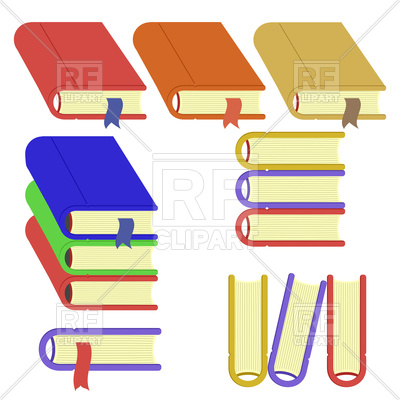 400x400 Set Of Different Books Royalty Free Vector Clip Art Image