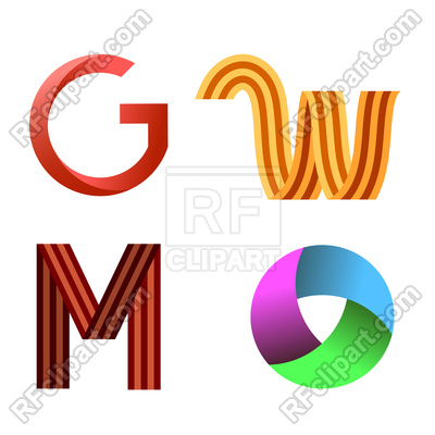 400x400 Set Of Different Colored Letters Royalty Free Vector Clip Art