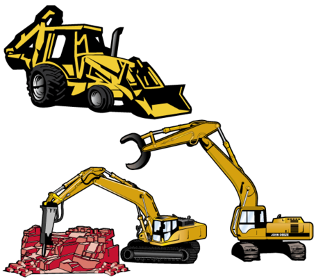455x402 Free Free Excavator Vector Art Clipart And Vector Graphics