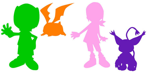 570x285 Digimon Digital Monsters Kari And Tk Takaishi Silhouette Digital