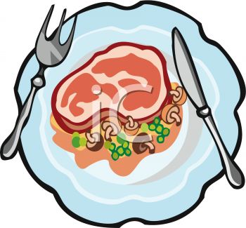 350x325 Ham Plate Clipart