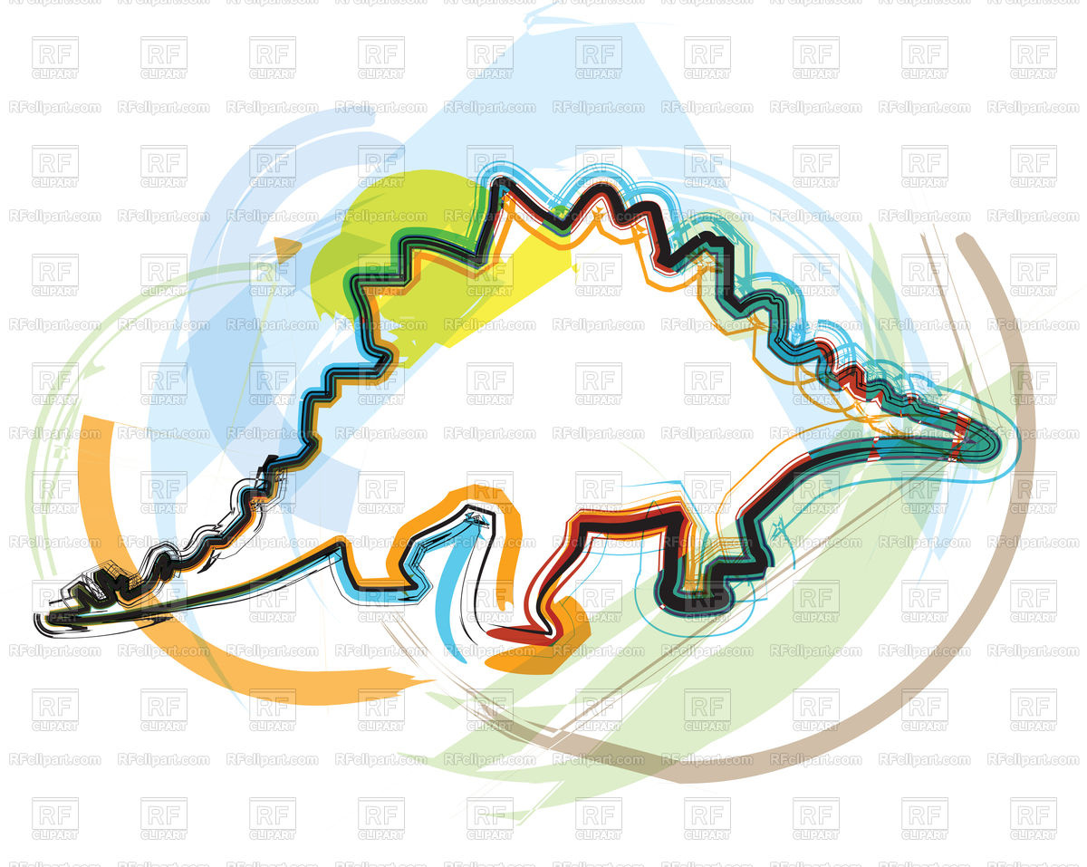 1200x957 Dinosaur Color Line Illustration Royalty Free Vector Clip Art