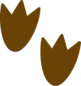 282x300 Brown Dino Print Clip Art