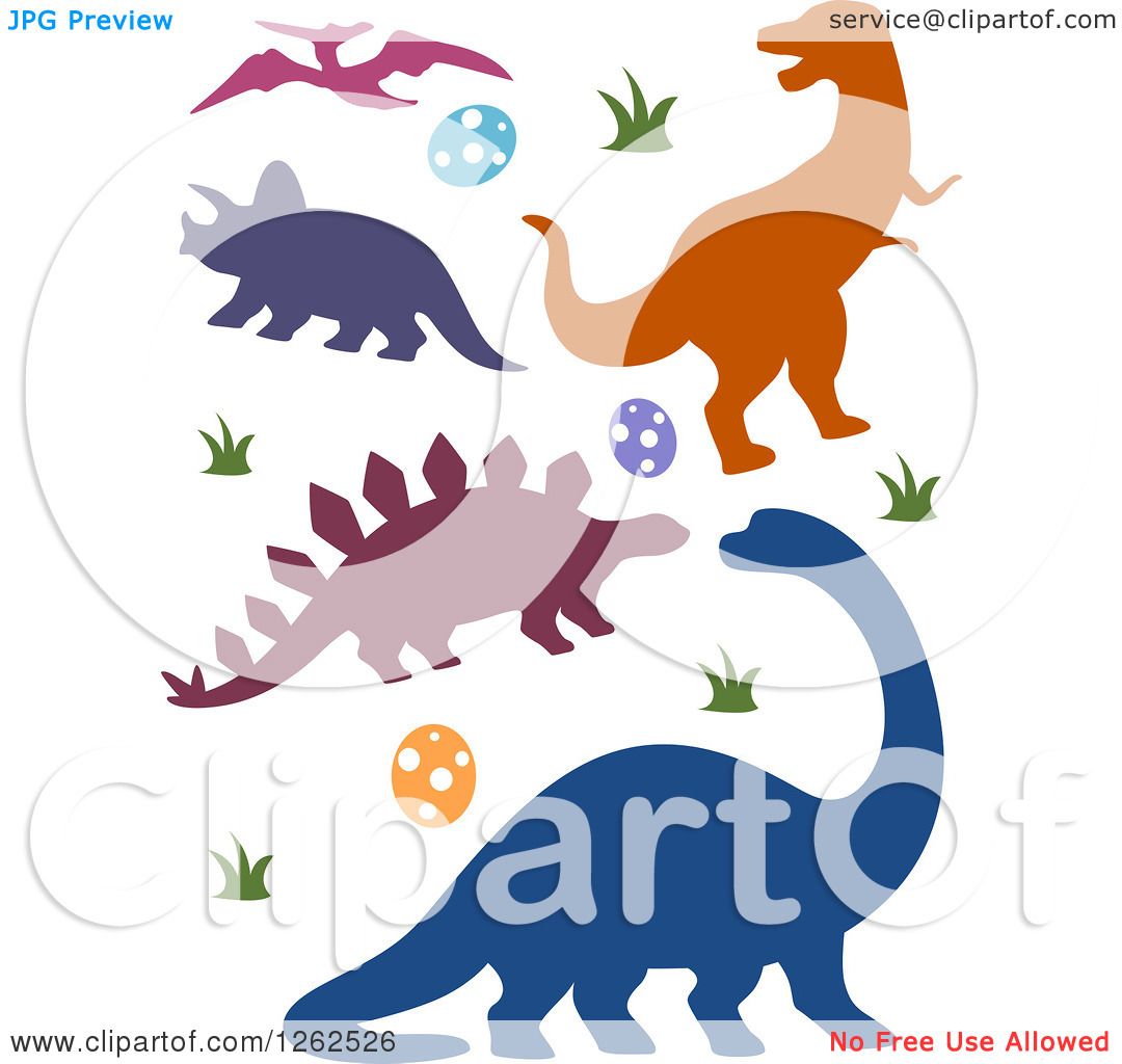 1080x1024 Clipart Of Silhouetted Dinosaurs Eggs And Grass