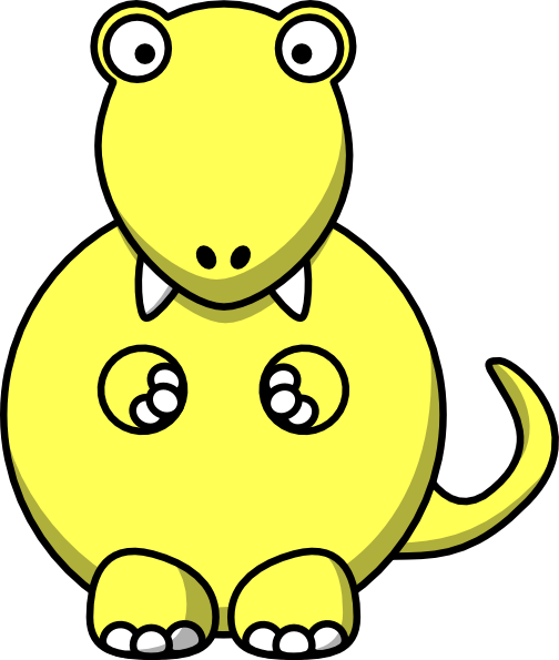 504x595 Yellow Dinosaur Clip Art