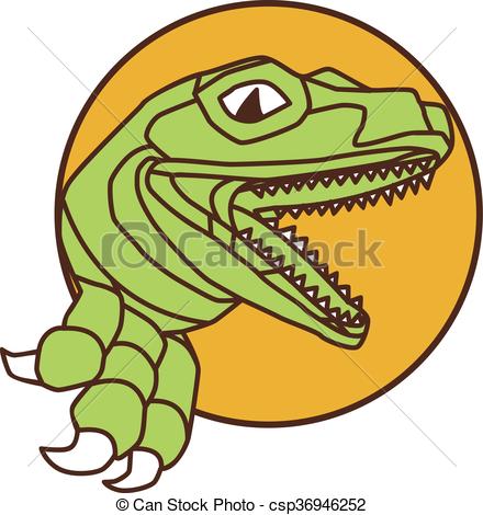 440x470 Raptor Head Breaking Out Wall Circle Drawing. Drawing Sketch Style