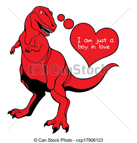 450x470 Valentine's Day Dino Love. Valentine's Day Celebration A Stock