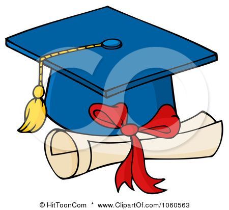 450x412 Royalty Free Vector Clip Art Illustration Of A Blue Graduation Cap