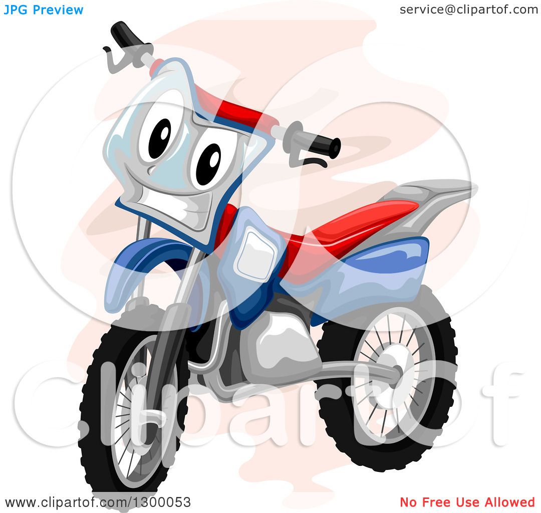 1080x1024 Clipart Of A Cartoon Motocross Bike Character