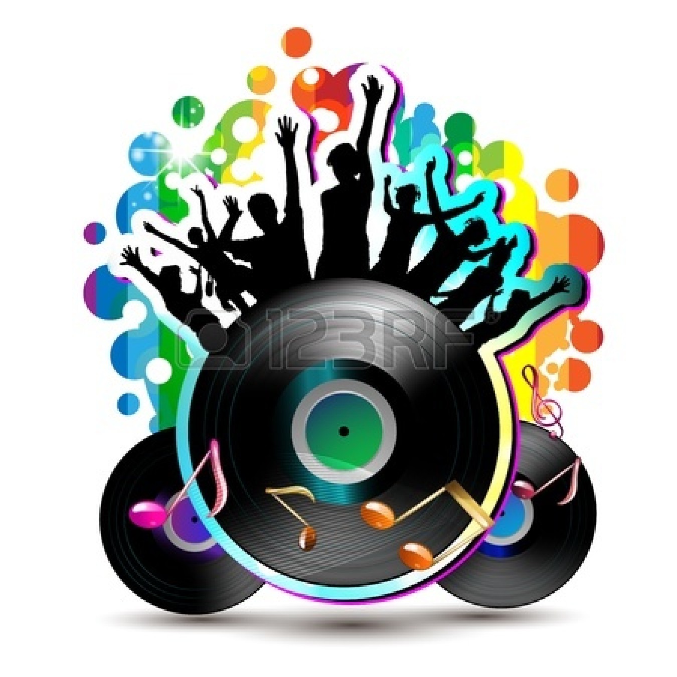 1350x1350 Dance Party Background Clipart