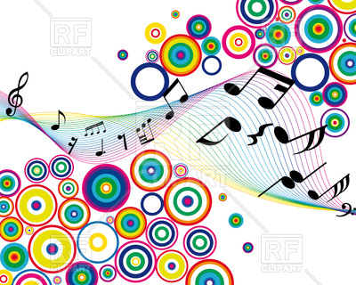 400x320 Musical Background In Disco Style Royalty Free Vector Clip Art