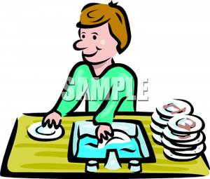 300x255 A Man Washing Dishes