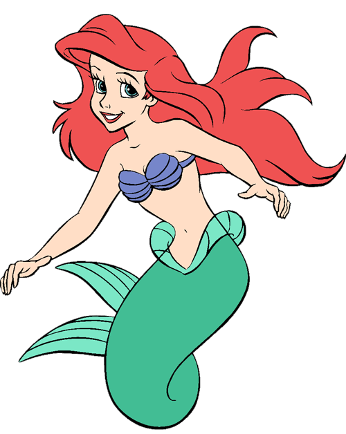 500x628 Ariel Clipart From Disney's The Little Mermaid