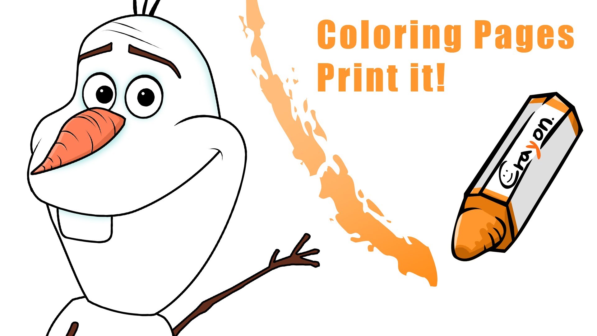 1920x1080 How To Draw A Olaf From Frozen. (Create A Coloring Pages)