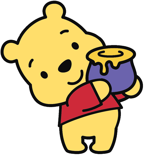 500x541 Disney Cuties Pooh Bear Imagenes Bears, Kawaii