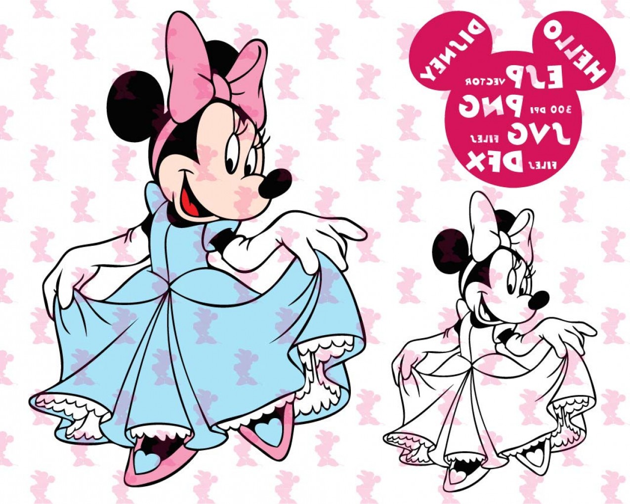 1275x1021 Minnie Mouse Vector Clip Art Createmepink