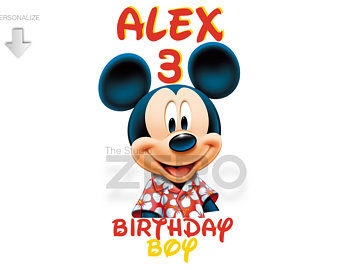 340x270 Disney Mickey Mouse Clipart Personalize Birthday Boy