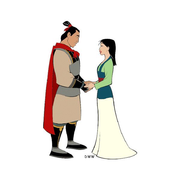 600x600 Mulan And Shang Clip Art Liked On Polyvore Featuring Home, Home