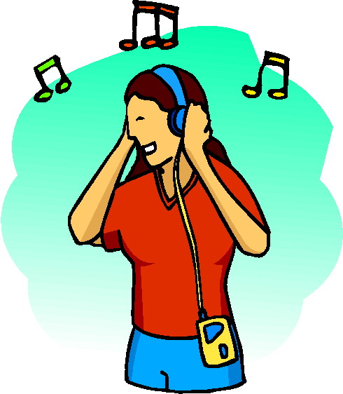 490x562 Clip Art Activities Listening To Music