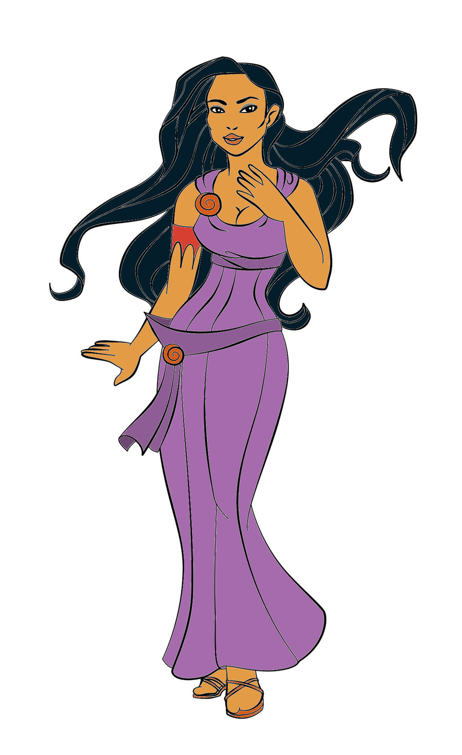 900x1470 Pocahontas As Megara By Dwynwyn