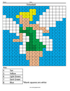 231x299 Disney Princess Color By Number