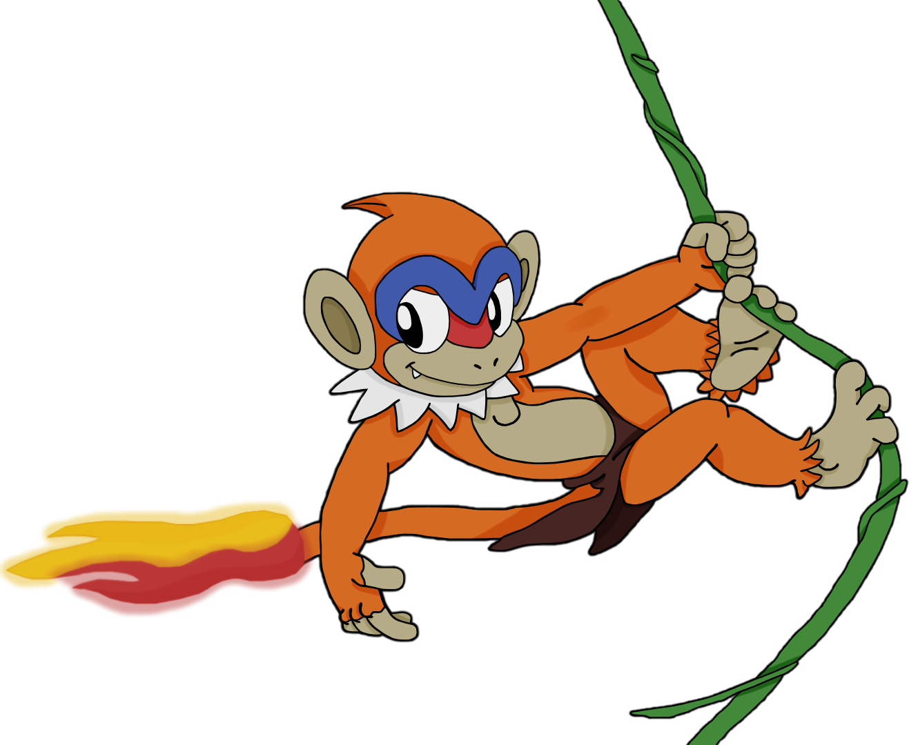1317x1080 Monferno As Young Tarzan (Transparent Background) By Pokemon