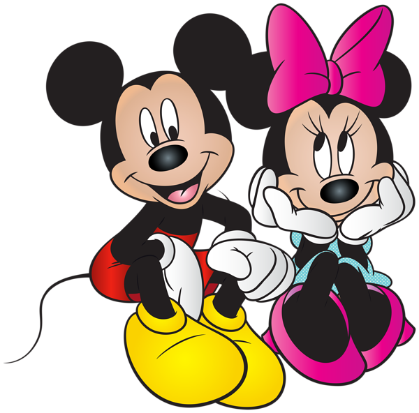 600x592 Mickey And Minnie Mouse Free Png Clip Art Image Disney