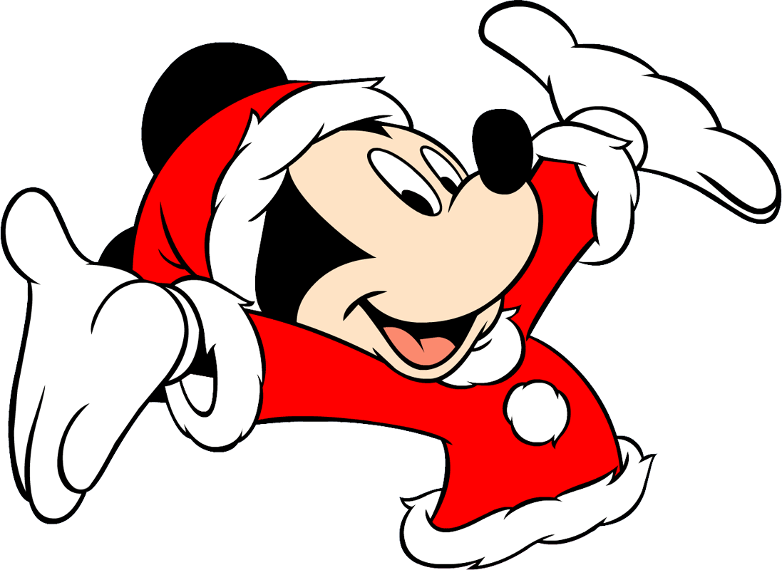 1097x800 Mickey Mouse Winter Christmas Clipart Collection