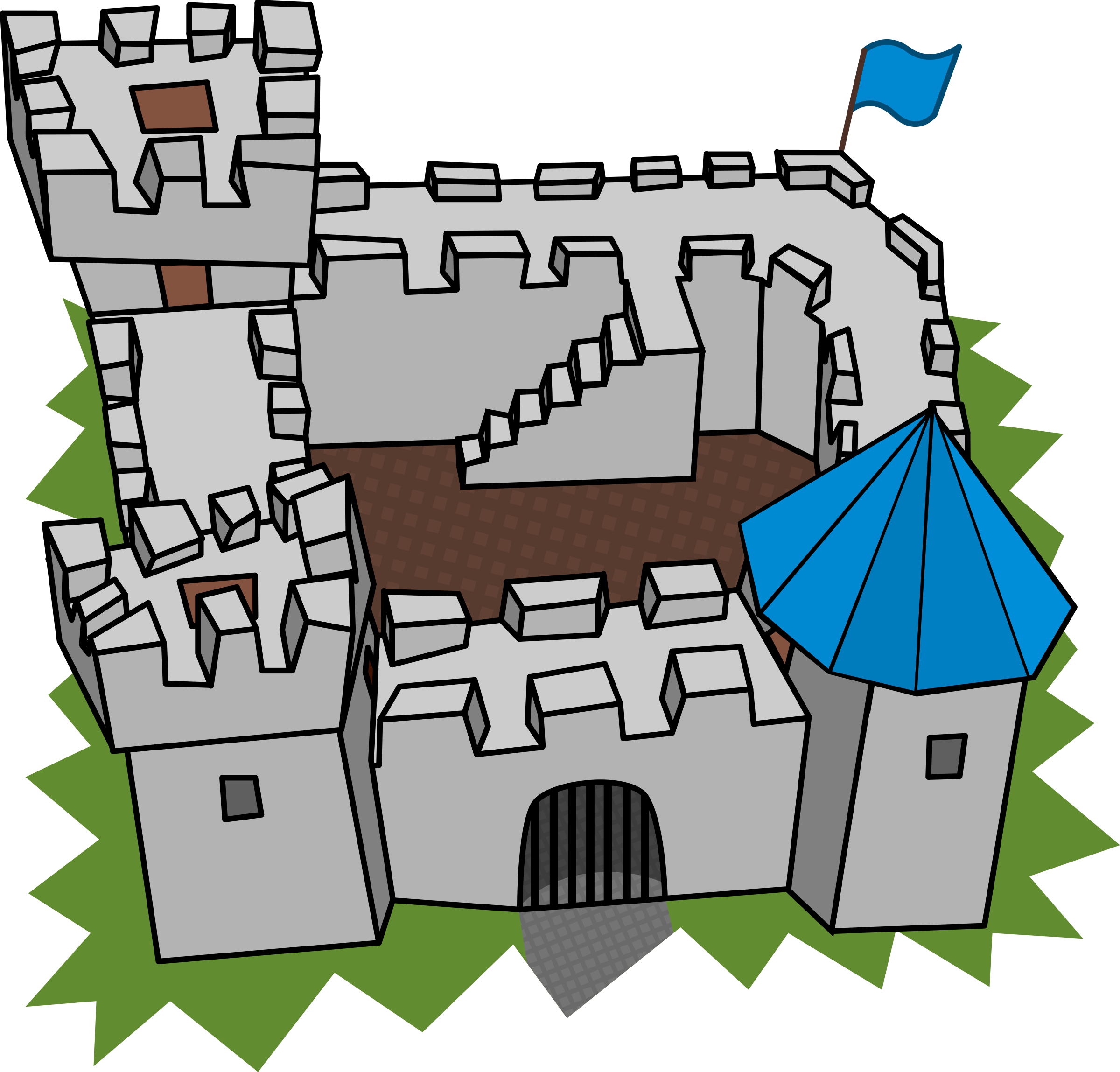 2400x2297 Castle Clipart Cartoon
