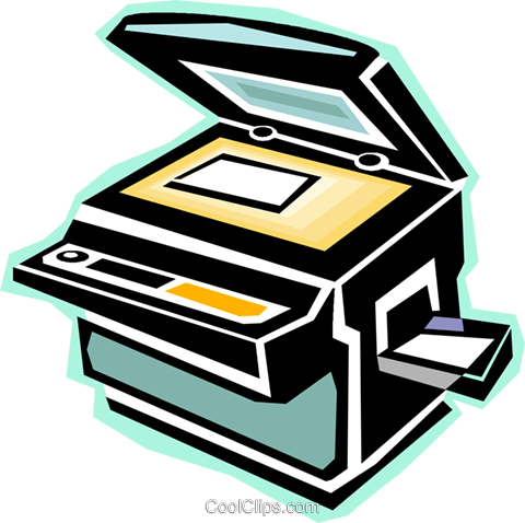 480x478 Photocopy Machine Royalty Free Vector Clip Art Illustration