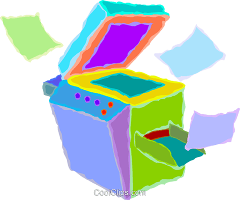 480x400 Photocopy Machines Royalty Free Vector Clip Art Illustration