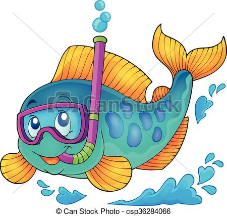 450x427 Fish Snorkel Diver Theme Image 1