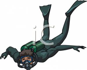 300x242 A Male Scuba Diver