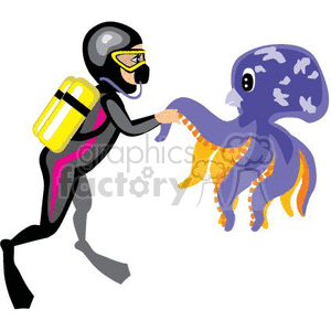 300x300 Clip Art Sports Scuba Diving And More Related Vector Clipart