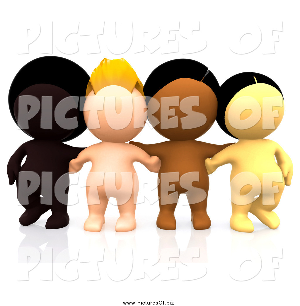 1024x1044 Clipart Of A Group Of 3d Diverse People By Andresr