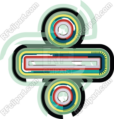 385x400 Abstract Colorful Division Sign Royalty Free Vector Clip Art Image