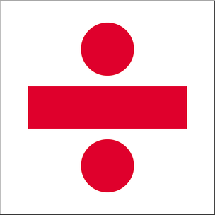 304x304 Clip Art Math Symbols Division Color I Abcteach