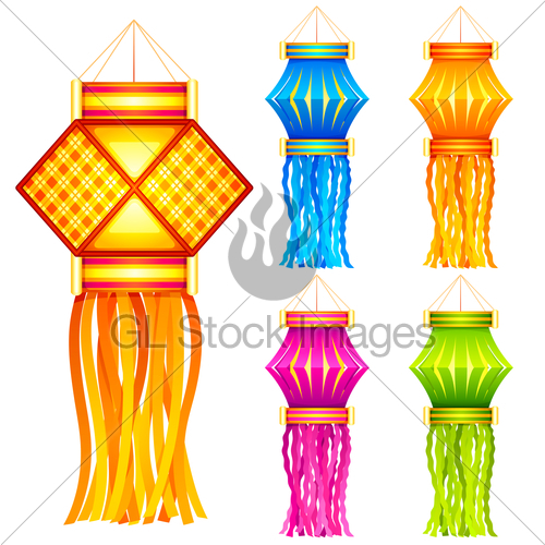 500x500 Diwali Hanging Lantern Gl Stock Images