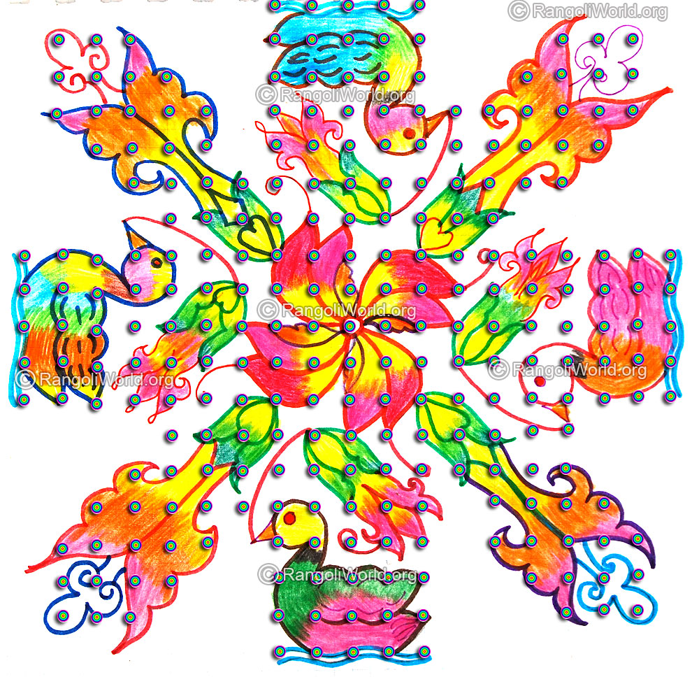 1000x968 Duck Kolam Designs Gallery