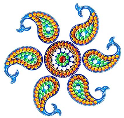 425x405 Buy Unique Arts Beautiful Carry Shaped Multicolor Acrylic Rangoli