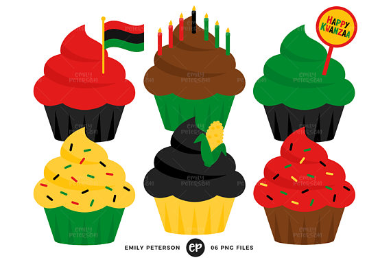 570x379 Kwanzaa Clip Art, Cupcakes Clipart, Holiday Cupcakes Clip Art