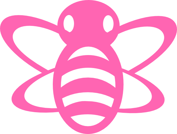 600x455 Bee Dk.pink Clip Art