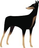 135x167 Doberman Silhouette Stock Vectors