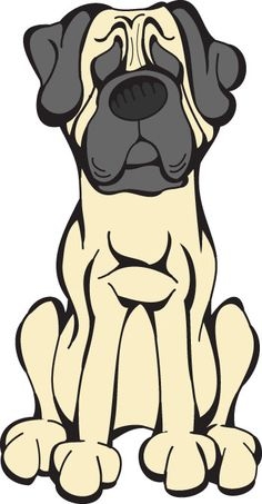 236x453 English Mastiff Clipart
